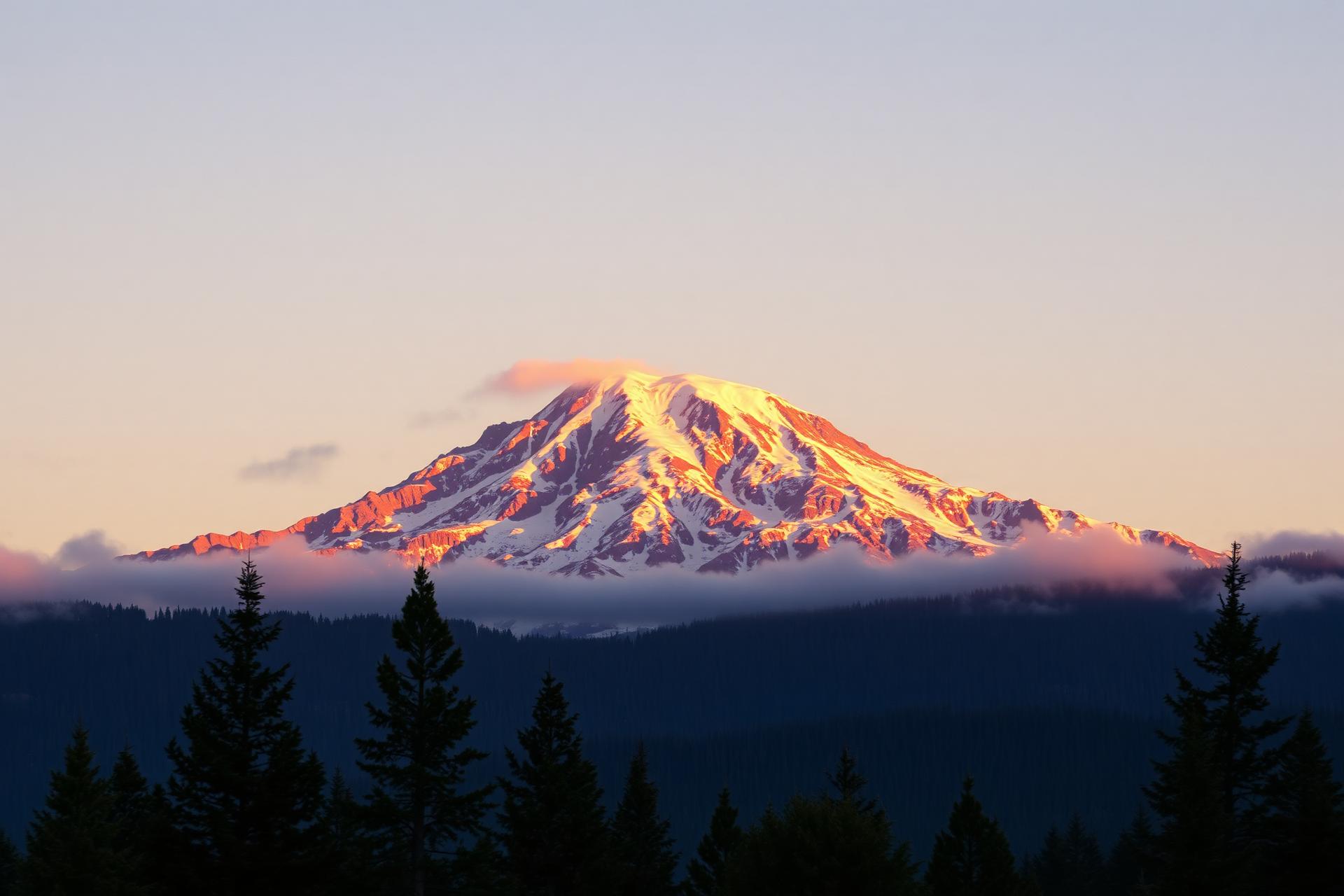 Mt. Shasta al atardecer